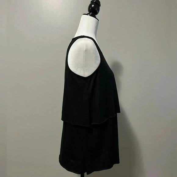 Lord & Taylor Black Layered Tank Top - Picture 5 of 9